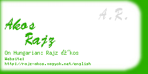 akos rajz business card